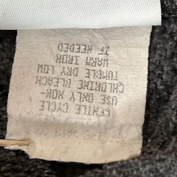 Wooden Dog Terry Sweatshirt Mens Med Grey Terrycloth Hoodie Pullover Sweatshirt - Picture 11 of 14